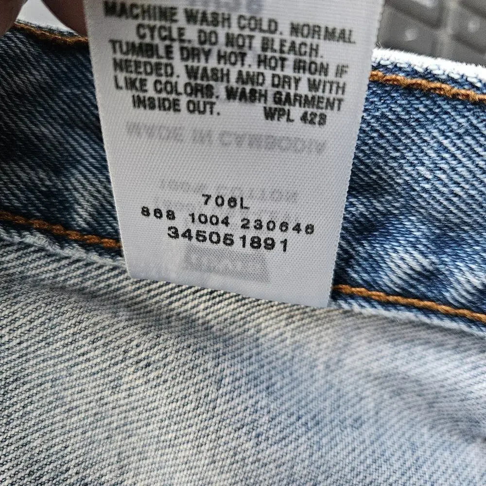Levi's 505 Jean Shorts Mens 38 Blue Regular Fit Denim 100% Cotton